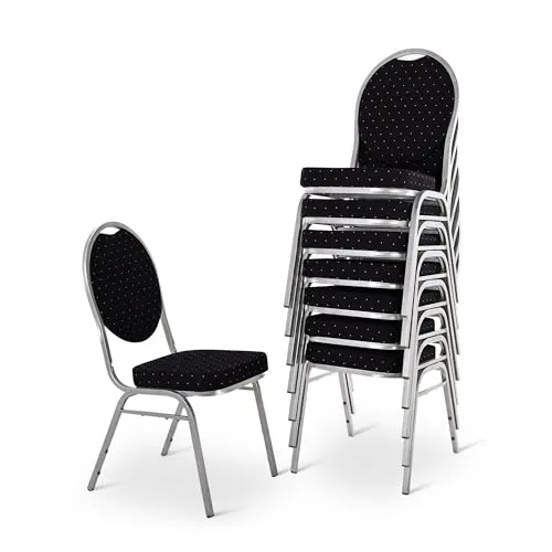 MACO Möbel Raburg Stapelstuhl 8er Set David - Stabil und Stapelbar - Besucher- & Konferenzstühle, Gewerbequalität mit bis zu 150 kg Belastbarkeit, ideal für Konferenzen und Veranstaltungen, platzsparend stapelbar.