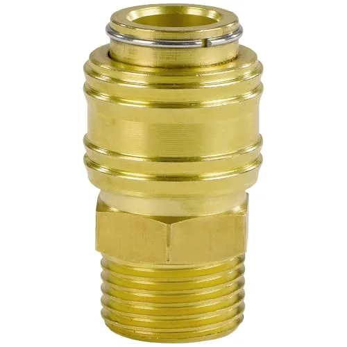Original Einhell Schnellkupplung R 1/2" AG (Kompressor-Zubehör, Außengewinde, aus robustem Messing, für Druckluftschläuche)