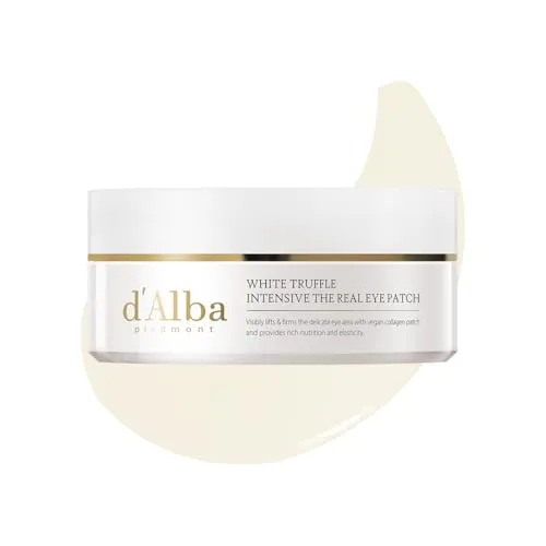 d'Alba White Truffle Intensive The Real Eye Patch Augenpads 90 g - Tagespflege mit Premium-Weißen Trüffeln aus Italien, angereichert mit Vitamin E und Kollagen für straffende und aufhellende Wirkung. Ideal für die Augenpartie und Problemzonen, besonders nach stressigen Tagen.