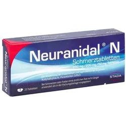 Neuranidal N 20 ST - Schmerzmittel für Erwachsene und Jugendliche ab 12 Jahren, kombiniert Acetylsalicylsäure, Paracetamol und Coffein für effektive Schmerzlinderung, fiebersenkend und entzündungshemmend.