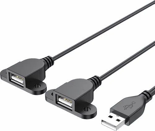 Q26 USB 2.0 Y-Kabel – USB-A Stecker auf 2× USB-A Buchse, Splitter-Ladekabel & Adapter, 1,5 m