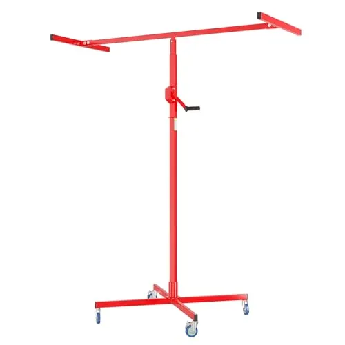 Wiltec Plattenheber für Trockenbau bis 50 kg - Vielseitiger Plattenheber mit flexibler Arbeitshöhe von 190-330 cm. Ideal für die sichere Montage von Gipskarton und anderen Platten. Ausgestattet mit 4 Rädern für einfache Mobilität und stabiler Nutzung.