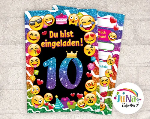 Einladungskarten Einladungen zum 10 Geburtstag Mädchen Kindergeburtstag 12