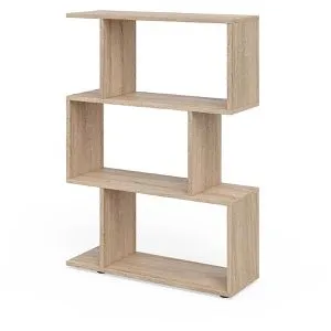 Vicco Raumteiler Levio Sonoma, 70 x 100 cm - Raumteiler-Regal mit modernem Zickzack-Design, vielseitig einsetzbar als Bücherregal oder Stufenregal, ideal zur individuellen Raumgestaltung.