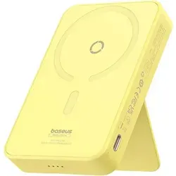 Baseus MagPro Magnetic 5000mAh 20W Powerbank (Gelb) - Blau - Moderne 5000 mAh Powerbank mit MagSafe-Technologie für kabelloses und kabelgebundenes Laden. Praktisches Design mit Ständerfunktion und starken Magneten für sicheren Halt. Ideal für unterwegs und einfach zu transportieren.
