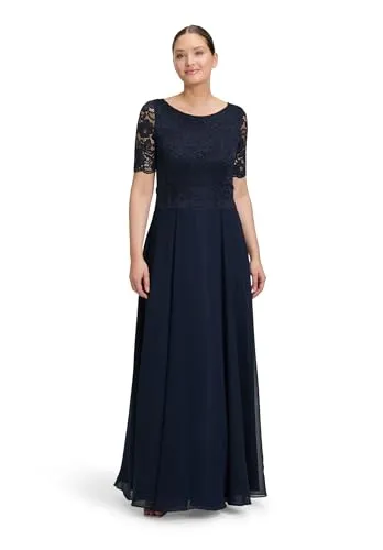 Vera Mont Abendkleid in Nachtblau, Größe 40 - Elegantes Abendkleid mit Viertelarm und Rücken-Reißverschluss, perfekt für besondere Anlässe. Ideal für einen stilvollen Auftritt.