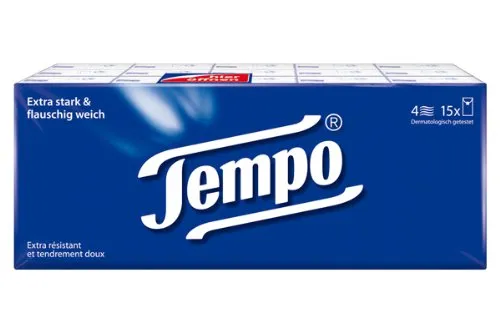 Tempo Taschentücher "Cotton Touch" 15 x 10 Tücher (15 Päckchen)