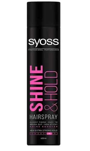 18,25€/L- 6er Pack Syoss Haarspray – Shine & Hold - 400 ml