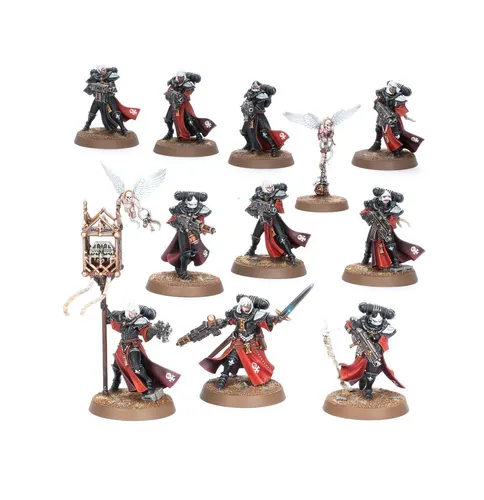 GW Warhammer 40k Adepta Sororitas SORORITATRUPP - 40K Miniaturen, Set mit 179 Kunststoffteilen für beeindruckende Adepta Sororitas Miniaturen, ideal für Sammler und Tabletop-Spieler.