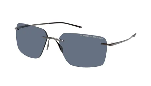 Porsche Design P8923 C Herren Sonnenbrille Titan Grau / Blau Randlos 62-18-145