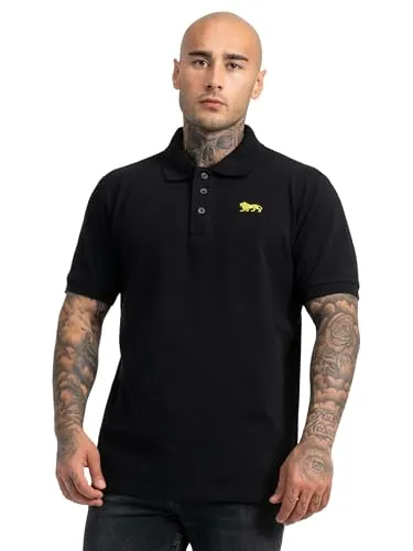 Lonsdale London Poloshirt Herren Whalton schwarz XL - Herren Poloshirt aus 100% gekämmter Baumwolle, mit gesticktem Löwen auf der Brust. Bequeme Passform und zeitloses Design, ideal für Streetwear oder casual Looks.