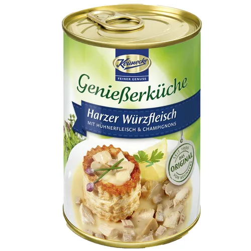 Keunecke Harzer Würzfleisch mit zartem Hühnerfleich 400g Dose