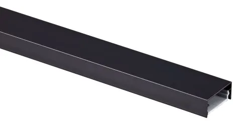 Alu Kabelkanal schwarz eckig 115x3,7 cm für TV HiFi Computer Lampen Aluminium Abdeckung LED, Plasma oder LCD Fernseher