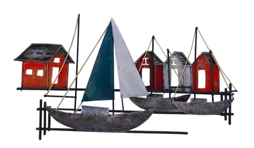 Wanddeko Schiff Segelboot aus Metall – Maritime Skulptur für Ihr Zuhause - Abteilung: Erwachsene, Kinder und Jugendliche. Diese wetterfeste Wanddeko aus handbemaltem Metall bringt maritimes Flair in jeden Raum und ist ideal für drinnen und draußen.