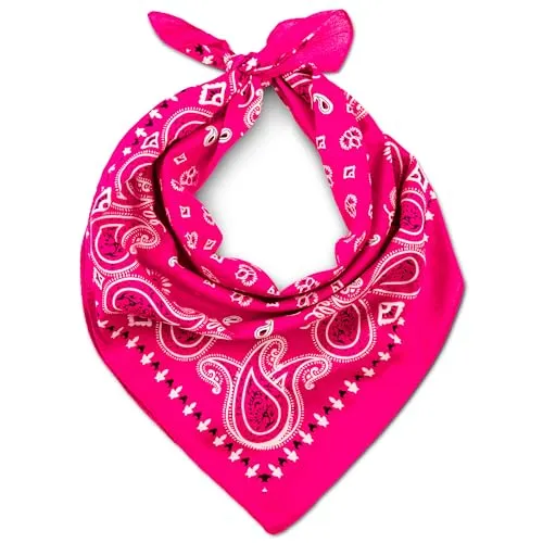 LOVARZI Bandana Rosa Damen - Vielseitiges Halstuch Pink - Modisches Bandanas Damen - Perfektes für Sommer & Alltag