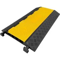 Floordirekt Kabelbrücke Vulcan Kabelschutzbrücke 4-Kanal Max. 20 Tonnen Rampe Mit Klappe