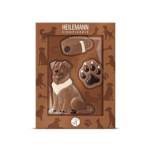 Heilemann Geschenkpackung Hund 70 g Edelvollmilch-Schokolade