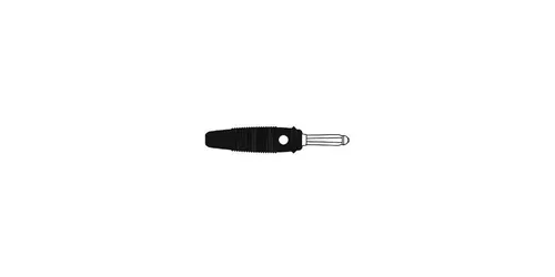 Hirschmann BÜSCHELSTECKER 4mm MIT QUERLOCH UND SCHRAUBANSCHLUSS / SCHWARZ (BU...