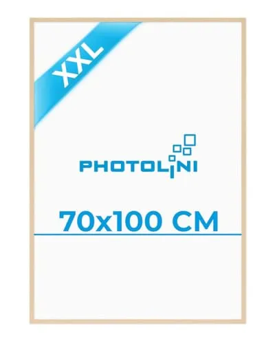 PHOTOLINI Bilderrahmen 70x100 cm – Moderner Poster-Rahmen für Fotos - Schlichter Bilderrahmen aus MDF in 70x100 cm, ideal für Fotos und Poster. Flexibel im Hoch- oder Querformat aufhängbar. Inklusive Zubehör für einfaches Aufhängen.