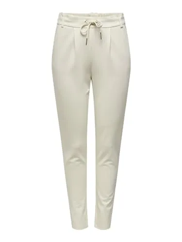 ONLY Damen Onlpoptrash Life Easy Col Pant PNT Noos Trousers 15115847 - Cloud Dancer, XS / 30L - Damen-Hosen, schmal geschnitten mit Gürtelschlaufen und seitlichen Eingrifftaschen aus weichem Baumwollstretch für optimalen Tragekomfort.