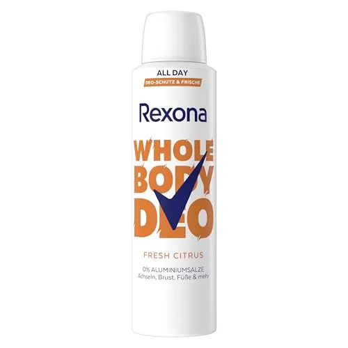 Rexona FRESH CITRUS UNISEX Deo Vapo 150 ml - Erfrischendes Deo für den ganzen Körper, 150 ml, bietet langanhaltenden Schutz und ein angenehmes Zitrusaroma für jeden Tag.