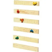 Karibu Kletterwand Lotti Naturbelassen mit 5 Klettersteinen - Erweitern Sie Ihren Karibu Spielturm Lotti mit dieser Kletterwand für mehr Abenteuer! Inklusive 5 bunten Klettersteinen, die den Spielspaß und die Motorik Ihres Kindes fördern.