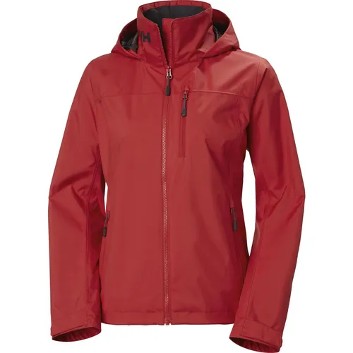 Helly Hansen Damen W Crew Hooded Jacket 2.0, Rot, L - Stylische Segeljacke mit Kapuze, ideal für den Wassersport. Hochwertige Materialien sorgen für hohen Tragekomfort und Schutz vor Wind und Wetter.