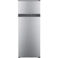PKM Kühl-Gefrier-Kombination GK212SI - 206 Liter, 143 cm hoch, leise mit nur 40 dB und energiesparend 172 kWh/Jahr, edles Silberdesign