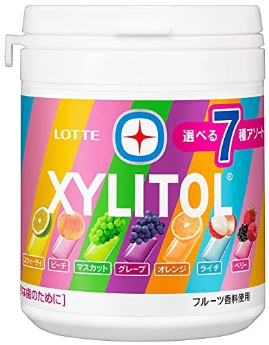 Lotte Xylitol Gum 7 Sorten Flasche 143g | Hergestellt in Japan | Kaugummi | Japan Import