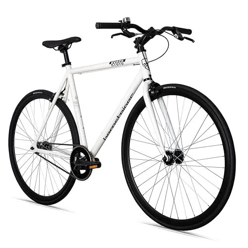 Bergsteiger Kyoto 28 Zoll Singlespeed Fixie Fahrrad - Urbanes 28 Zoll Fixie Fahrrad mit Aluminium Rahmen und Flip-Flop-Nabe, ideal für Stadtverkehr und Pendler. Leicht und wendig im modernen Retro-Design.