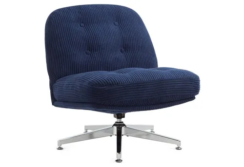 IWMH Gepolsterter Bürostuhl ohne Rollen - Bequemer Drehstuhl in Blau - Bürostühle: Mit einem breiten, dicken Sitzkissen (65cm x 15cm) und armlehnenfreiem Design für maximalen Komfort beim Sitzen im Schneidersitz. Ideal für lange Arbeitsstunden oder entspannte Lesemomente.