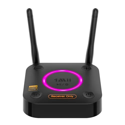 1Mii B06Ultra Bluetooth 5.2 Empfänger - Hifi-Receiver mit LDAC Hi-Res Audio Unterstützung, audiophilem DAC für höchsten Klanggenuss und 3D Surround Sound für ein immersives Hörerlebnis.