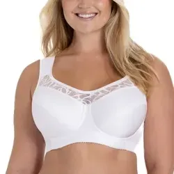 Miss Mary Cotton Simplex Bügel-BH Weiß B 100 Damen - Bügel-BH von Miss Mary aus weicher Baumwollmischung – ideal für Alltag und Sport. Gepolsterte Träger und optimale Passform bieten besonderen Komfort und Unterstützung. Verfügbar in verschiedenen Größen für individuellen Stil.