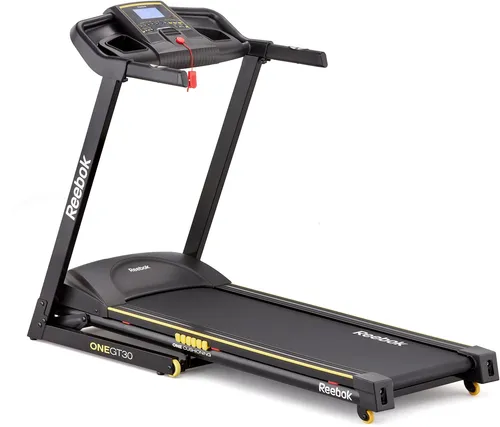 Reebok Laufband GT30 One Series - Klappbar bis 16 km/h, mit Soft-Drop-Faltmechanismus und integrierten Handpulssensoren für effektives Training