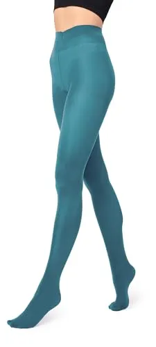 Merry Style Bunte Damen Strumpfhose Microfaser 40 DEN (Petrol, 1/2 (30-36))