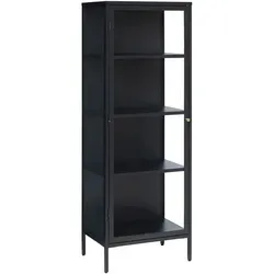 Vitrine Carmel Metall Schwarz – Stilvoller Geschirrschrank - Elegante Vitrine aus schwarzem Metall, ideal zur stilvollen Präsentation Ihrer Geschirrsets. Robuste Bauweise und modernes Design für jeden Wohnraum.