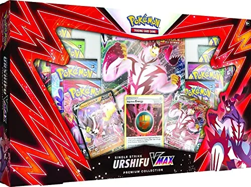 Pokémon Wulaosu Fokussierter Stil Vmax Premium-Box, Kartenspiel, ab 6 Jahren, für 2 Spieler, über 10 Minuten Spieldauer - Exklusiv bei Amazon