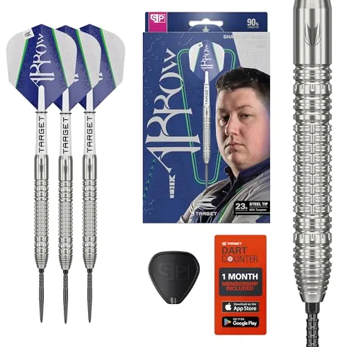 Target Darts Shane Mc Guirk Generation 1 Swiss Point-Steeldart-Set, 23 g | Player-Edition G1-Darts aus 90% Wolfram, Pro Ultra No. 6-Flights, Pro Grip Tag-Schäfte und SP-Tool