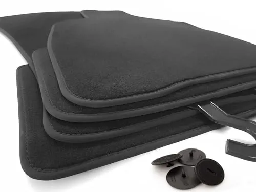 BMW X3 (G01) & X4 (G02) Velours Fußmatten Set - 4-teiliges Premium Fußmatten Set aus hochwertigem Tuft-Velours - idealer Schutz und Pflege für den SUV Innenraum, einfach zu reinigen und passgenau für BMW X3/X4 ab 2017.