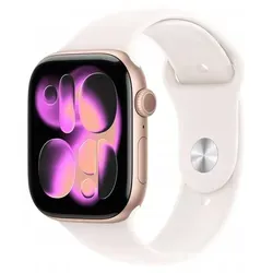 Apple Watch Series 11 Cellular 42 mm Aluminium Roségold mit Blassrosa Sportarmband - S/M - Smartwatch für Herren und Damen, mit 1,77" OLED Display, NFC-Zahlungen, GPS und LTE. Wasserfest bis 50 m, maximale Batterielebensdauer von 38 Std. – ideal für den aktiven Lebensstil.