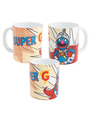 United Labels® Tasse Sesamstraße Tasse Super-Grobi Kaffeetasse Becher Kaffeebecher 320 ml, Keramik