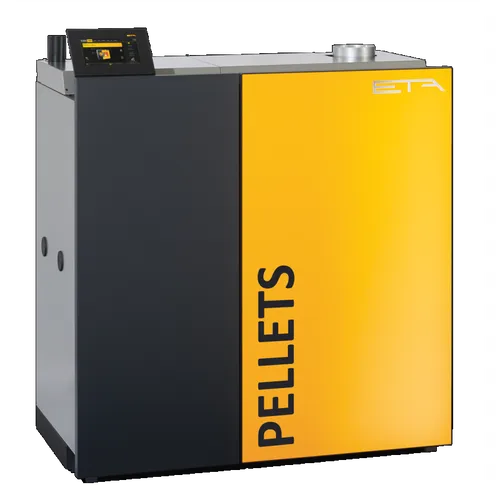 ETA PU 11 PelletsUnit 11kW - Zubehör für Klima & Heizen, kompakte Pelletheizung mit hoher Effizienz (A+) und intuitiver 7-Zoll Touchscreen-Bedienung für einfache Handhabung.