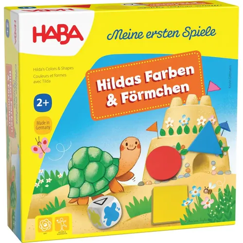 HABA Meine ersten Spiele – Hildas Farben & Förmchen - Gesellschaftsspiel für 1 Spieler, fördert kreatives Spielen und Farbverständnis, ideal für die frühkindliche Entwicklung.