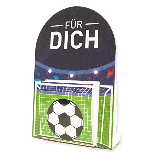 itenga Geldgeschenk oder Gastgeschenk Verpackung Fußballstadion Für Dich aus Karton 15x10cm
