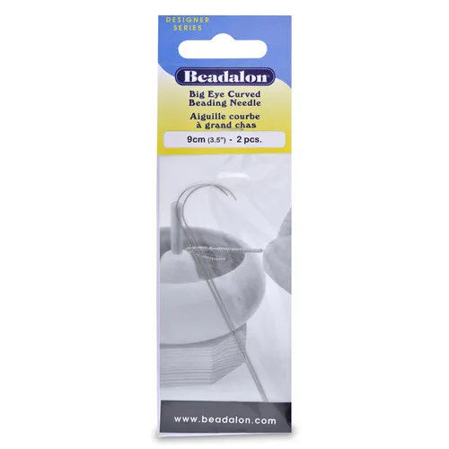 Beadalon® Großes Auge Gebogen Nadeln für Einfädeln Perlen * Wählen Länge
