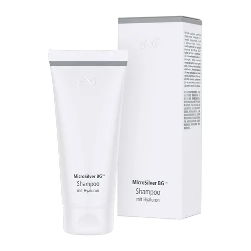 CNC Cosmetics Gesichts-Reinigungscreme Shampoo mit Hyaluron, 200 ml - MicroSilver BG™ - Shampoo für alle Haartypen, besonders bei empfindlicher Kopfhaut. Mit Hyaluron und antibakterieller MicroSilver BG™ Technologie für gesunde, glänzende Haare und Linderung von Schuppen.