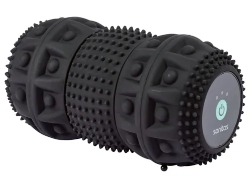 SANITAS Deep Roll Massagerolle "SMG30" - Massagegeräte mit Vibration für gezielte Triggerpunktmassage, 3 Intensitätsstufen und drehbare Rolleneinheiten für flexible Anwendungen – ideal für Entspannung und Regeneration.