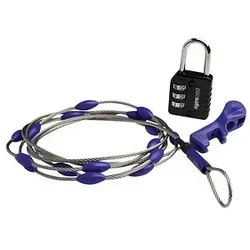 Zahlenschloss pacsafe Wrapsafe - Fahrradschloss mit Drahtseil, längenverstellbar von 70 bis 170 cm, ideal für sicheres Parken und Diebstahlschutz unterwegs.