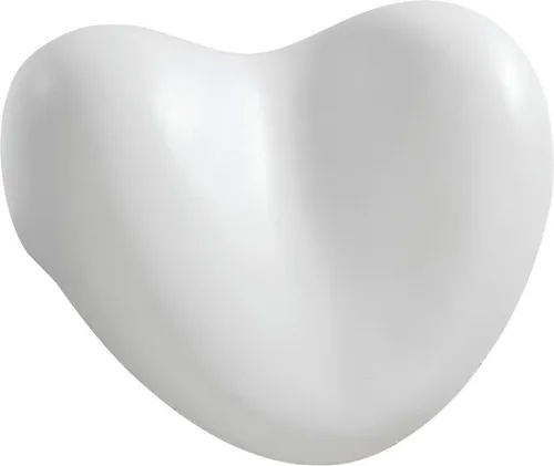 WENKO Kopf Nacken Kissen TROPIC HERZ - Ergonomisches Badewannenkissen in Herzform, ideal zum Entspannen und Relaxen in der Badewanne. Maße: 25 x 20,5 x 11 cm, modernes Design in Weiß.