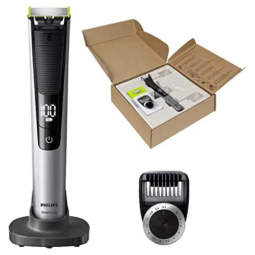 Philips OneBlade Pro Styler QP6520/30 - Gesichtshaartrimmer mit einzigartiger OneBlade-Technologie für effizientes Trimmen und Rasieren. Der Lithium-Ionen-Akku ermöglicht bis zu 90 Minuten kabellose Nutzung.